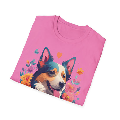 Animal Print Dog Shirt Unisex Softstyle Cotton Tee For Pet Lovers