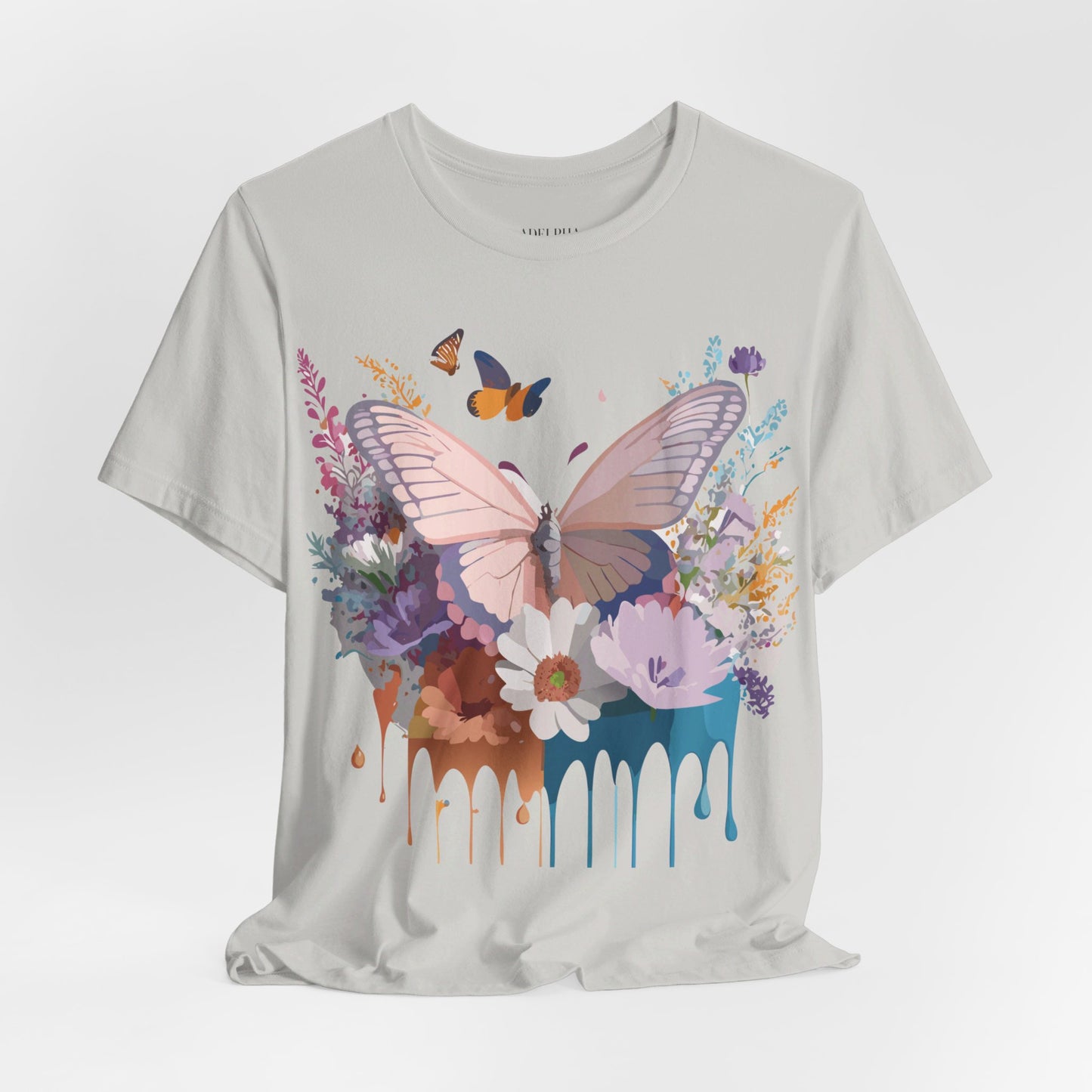 T-Shirt aus natürlicher Baumwolle mit Schmetterling