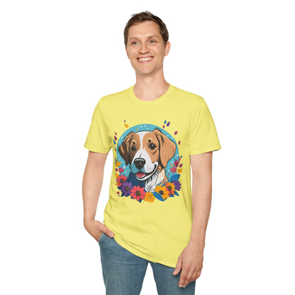 Unisex Dog Shirt Animal Print Tee Gildan Softstyle 64000 Cotton