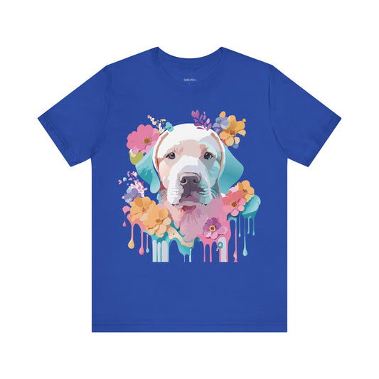 Natural Cotton Tee Shirt with Dog