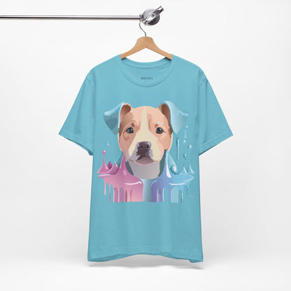 Natural Cotton Tee Shirt with Dog Printify