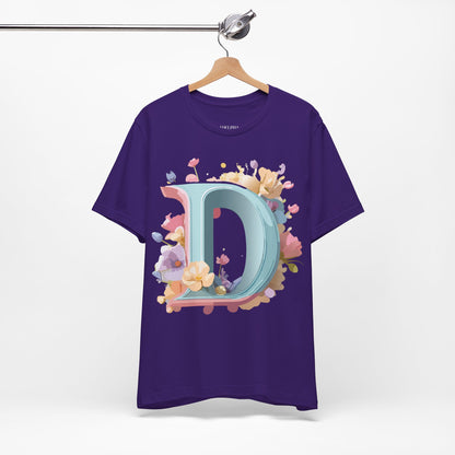 Natural Cotton Tee Shirt - Letters Collection - D Printify