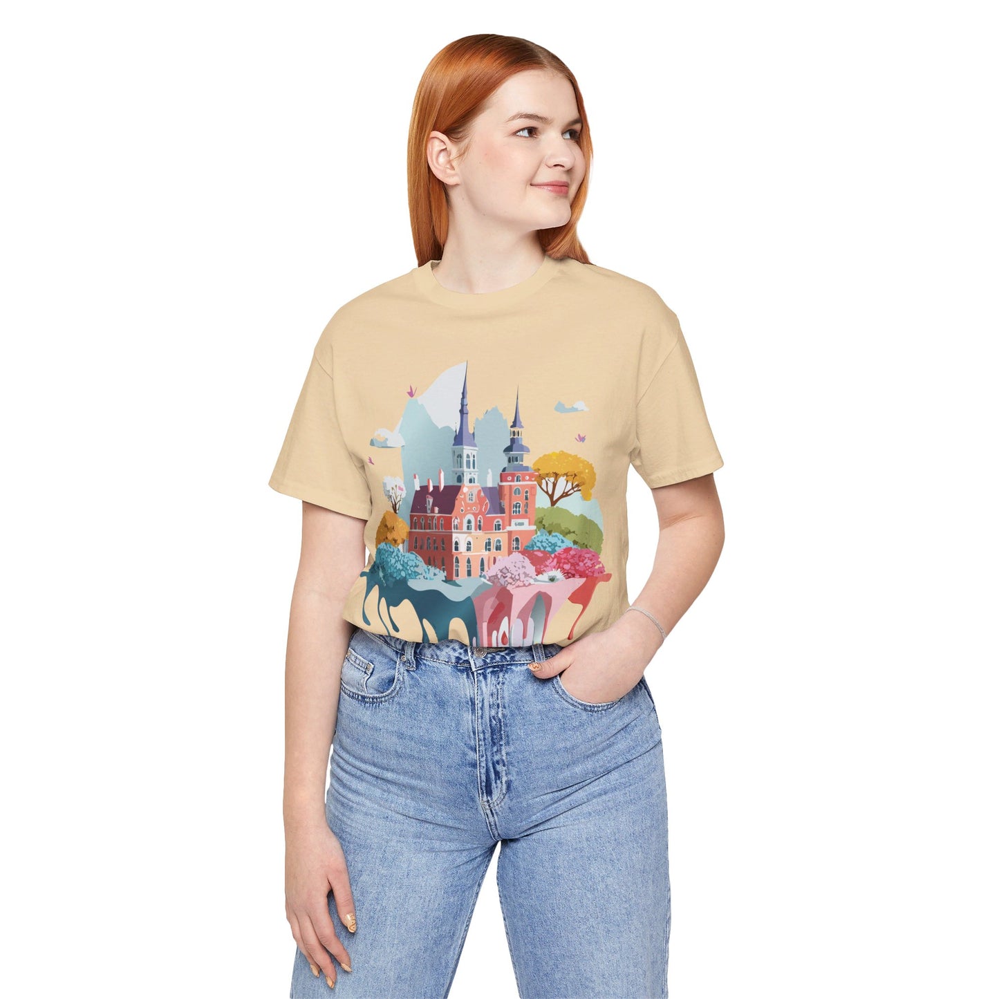 Natural Cotton Tee Shirt - Beautiful Places Collection - Warnemünde and Rostock - Germany