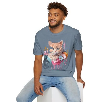 Cat Shirt Unisex Kitten Tee Softstyle Gildan 64000 Cotton Tee