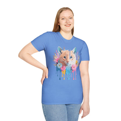 Unisex Cat Shirt Softstyle Tee 100 Percent Ring Spun Cotton Gildan 64000