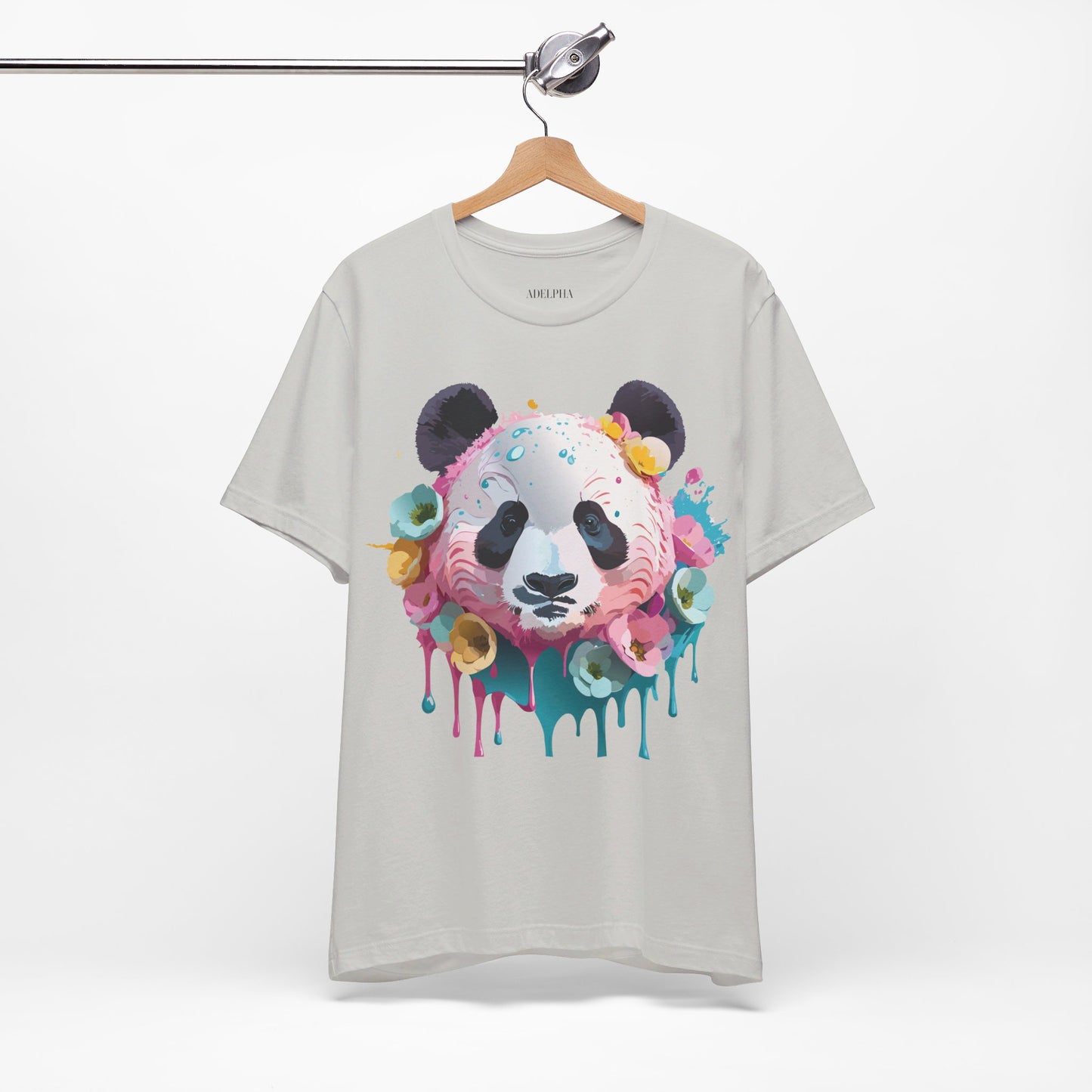 Natural Cotton Tee Shirt with Panda