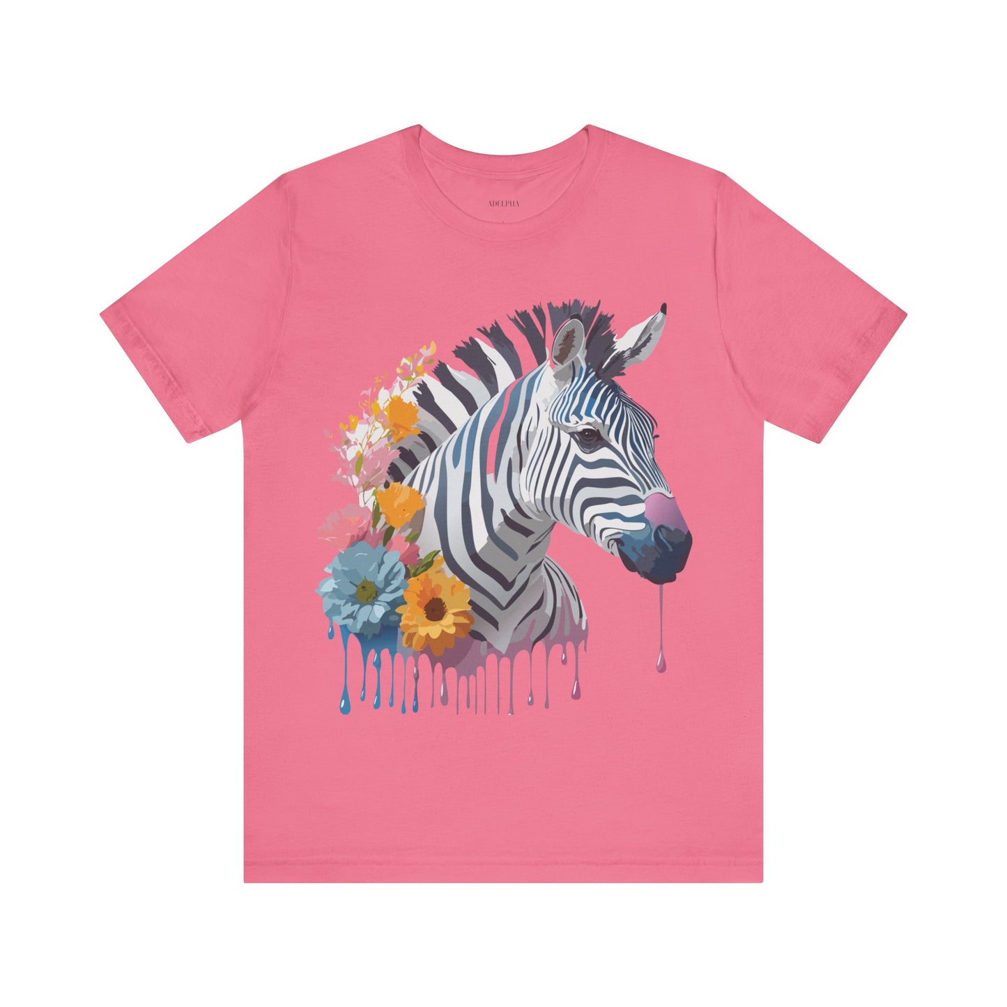 Natural Cotton Tee Shirt with Zebra