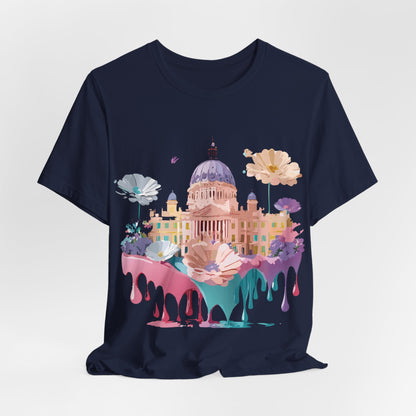 Natural Cotton Tee Shirt - Beautiful Places Collection - Madrid Printify