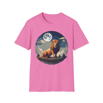 Lion Shirt Unisex Animal Tee Softstyle 64000 100 Percent Ring-Spun Cotton