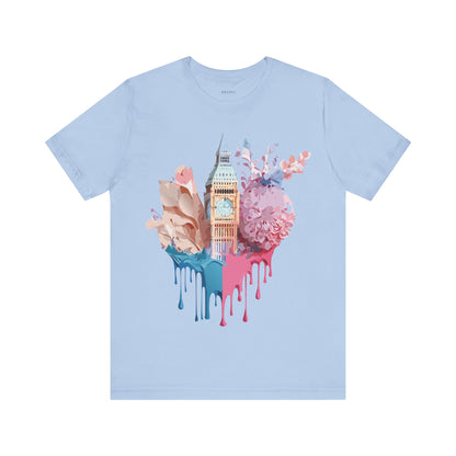 Natural Cotton Tee Shirt - Beautiful Places Collection - London Printify