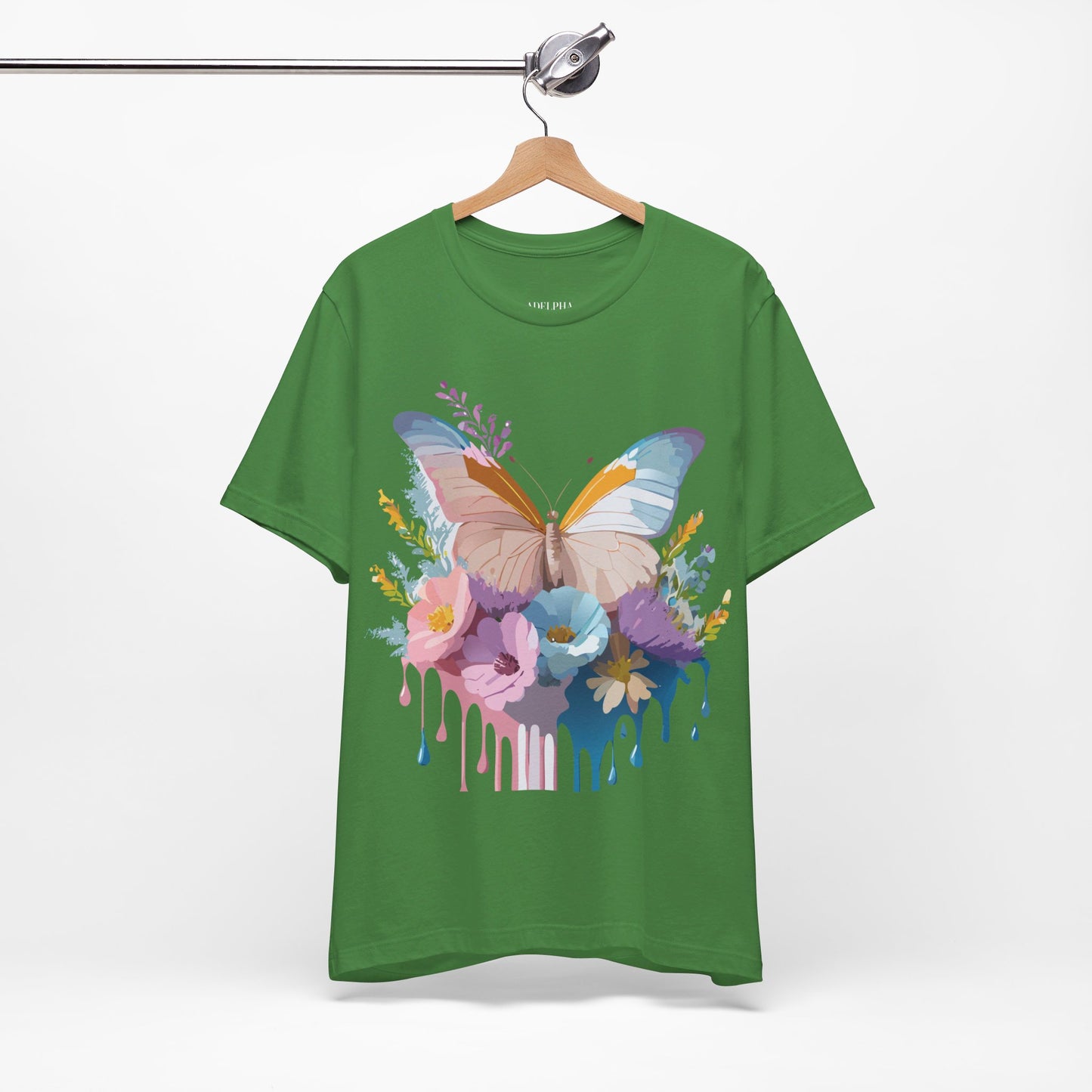 T-shirt en coton naturel avec papillon