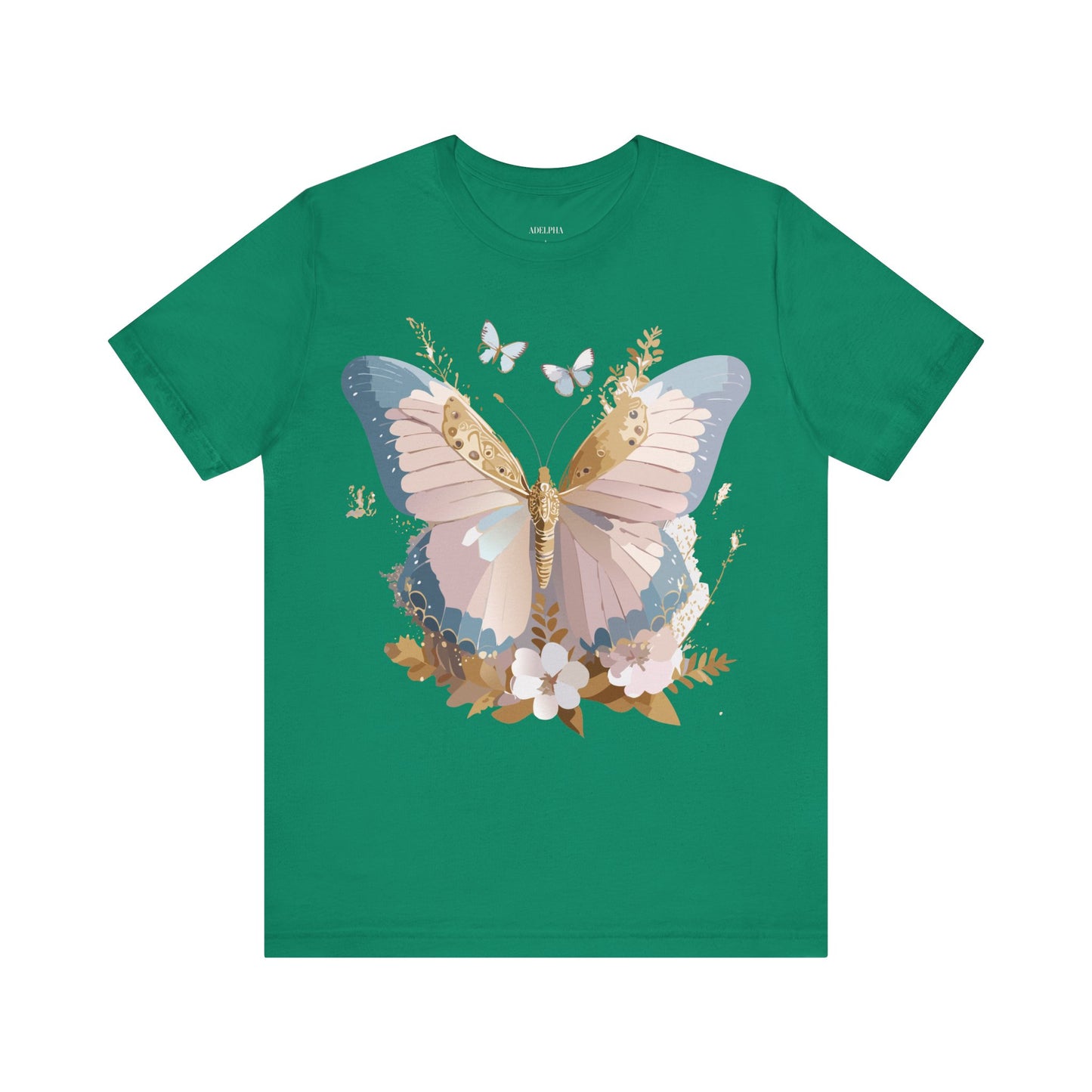 T-shirt en coton naturel avec papillon