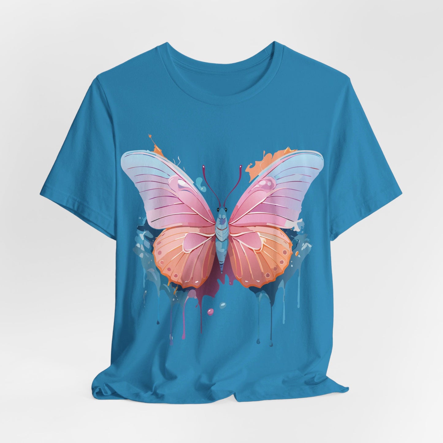 T-shirt en coton naturel avec papillon