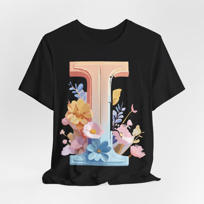 Natural Cotton Tee Shirt - Letters Collection - I Printify