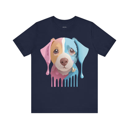 Natural Cotton Tee Shirt with Dog Printify