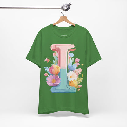 Natural Cotton Tee Shirt - Letters Collection - I Printify
