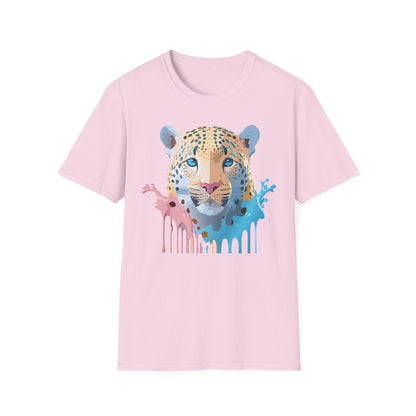 Unisex Cheetah Print Gildan Softstyle 64000 Short Sleeve T Shirt