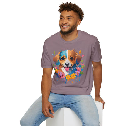 Dog Shirt Unisex Animal Tee 100 Percent Cotton Gildan Softstyle 64000