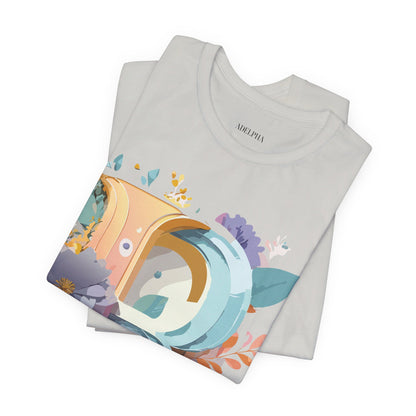 Natural Cotton Tee Shirt - Letters Collection - R Printify