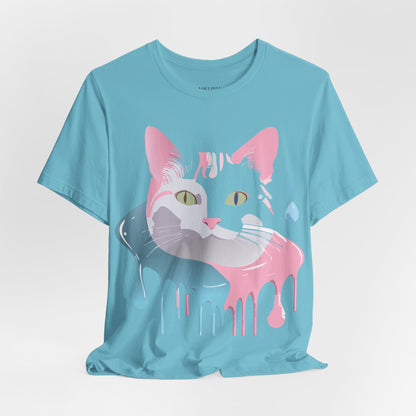 Natural Cotton Tee Shirt with Cat Printify
