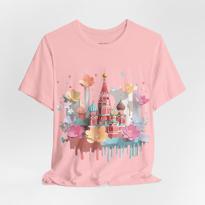 Natural Cotton Tee Shirt - Beautiful Places Collection - Moscow Printify