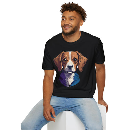 Dog Shirt Unisex Animal Print Tee Softstyle 100 Percent Cotton Gildan 64000