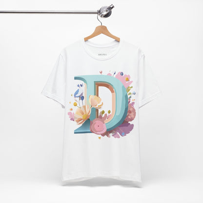 Natural Cotton Tee Shirt - Letters Collection - D Printify