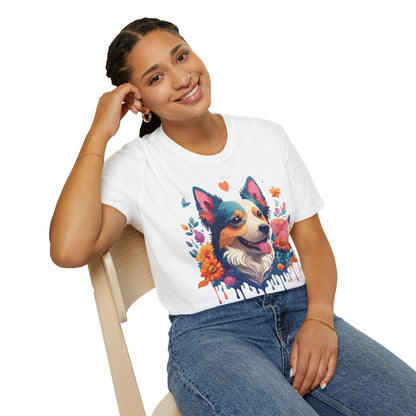 Animal Print Dog Shirt Unisex Softstyle Cotton Tee For Pet Lovers
