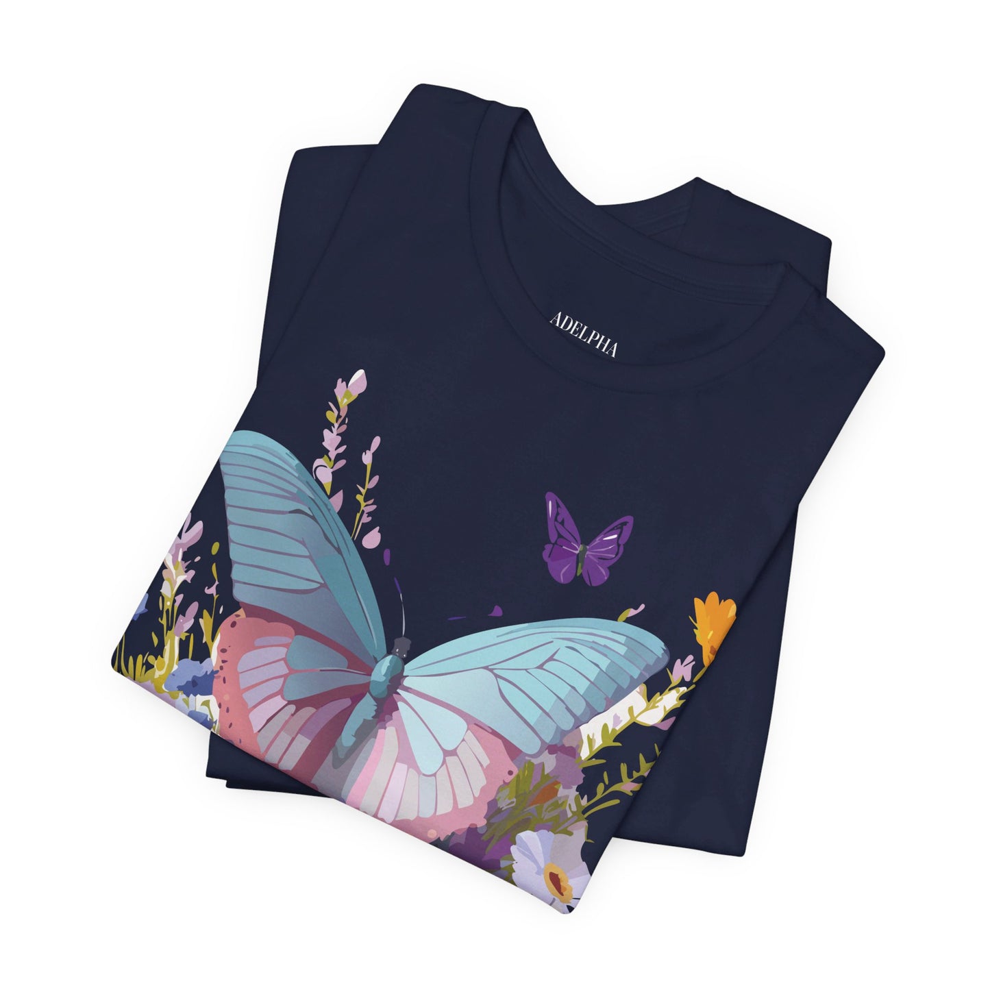 T-Shirt aus natürlicher Baumwolle mit Schmetterling