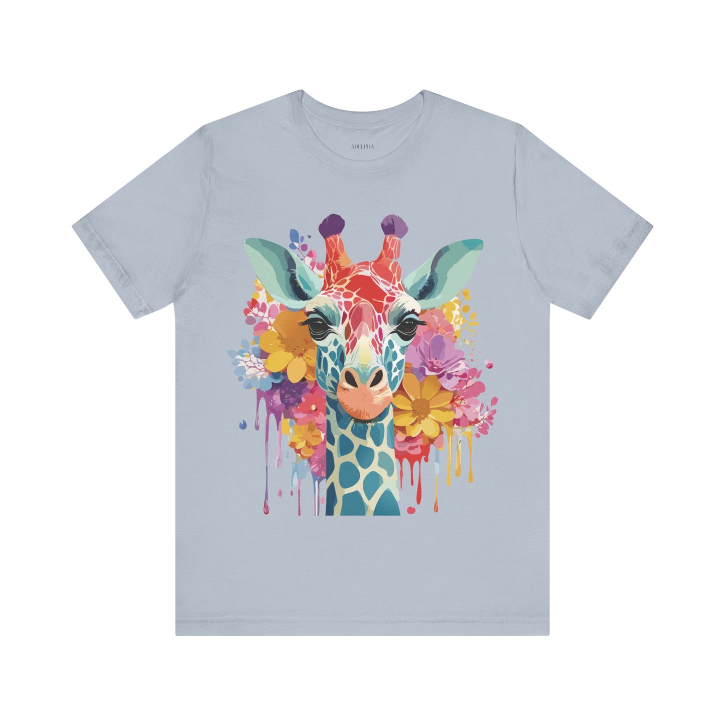 Natural Cotton Tee Shirt with Giraffe