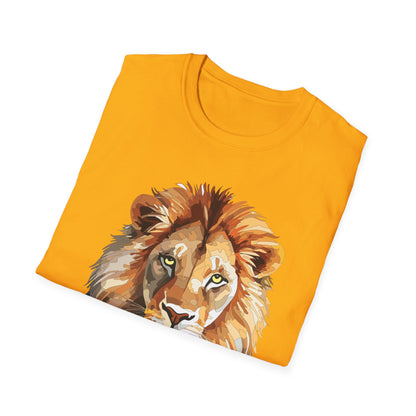 Lion Shirt Unisex Animal Tee Gildan Softstyle 64000 100 Percent Ring Spun Cotton