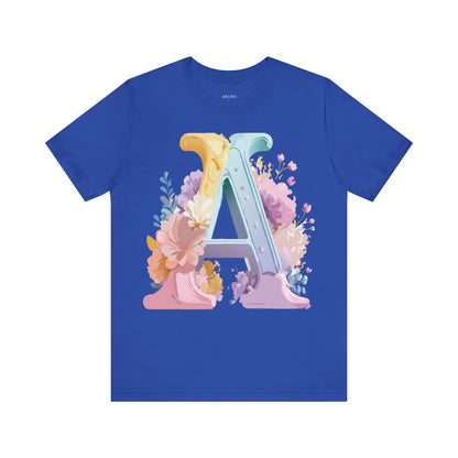 Natural Cotton Tee Shirt - Letters Collection - A Printify