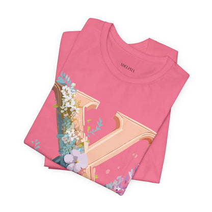 Natural Cotton Tee Shirt - Letters Collection - X Printify