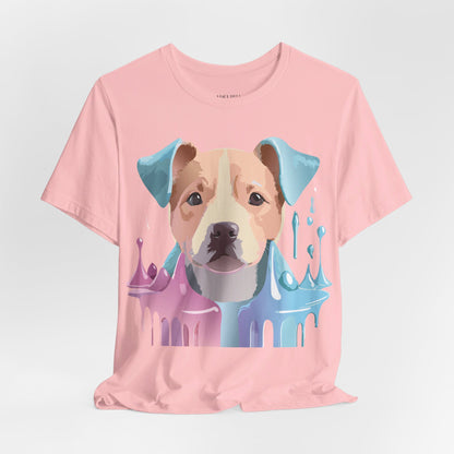 Natural Cotton Tee Shirt with Dog Printify