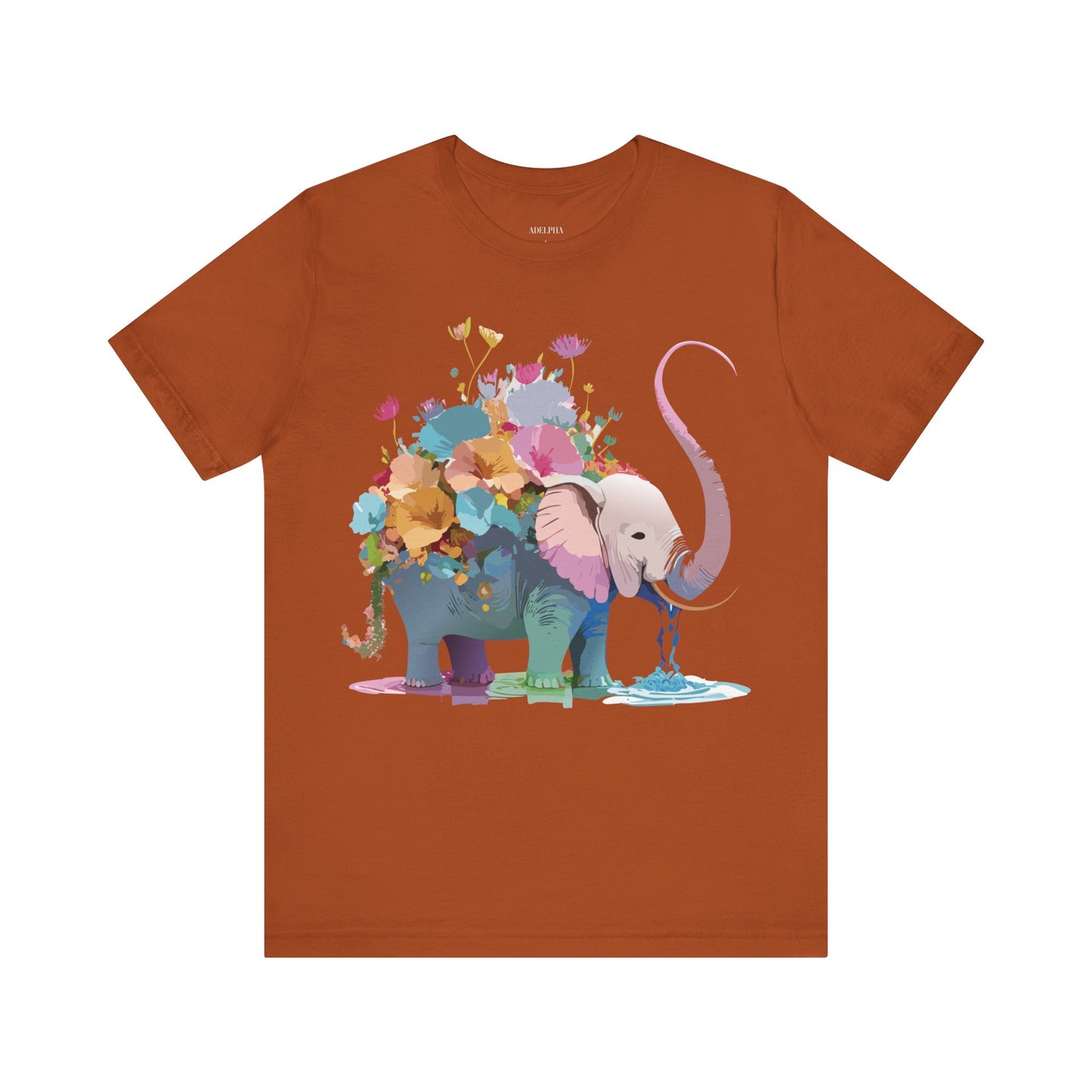 T-Shirt aus natürlicher Baumwolle mit Elefant