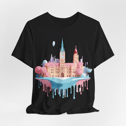 Natural Cotton Tee Shirt - Beautiful Places Collection - Prague Printify