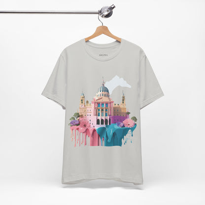 Natural Cotton Tee Shirt - Beautiful Places Collection - Madrid Printify