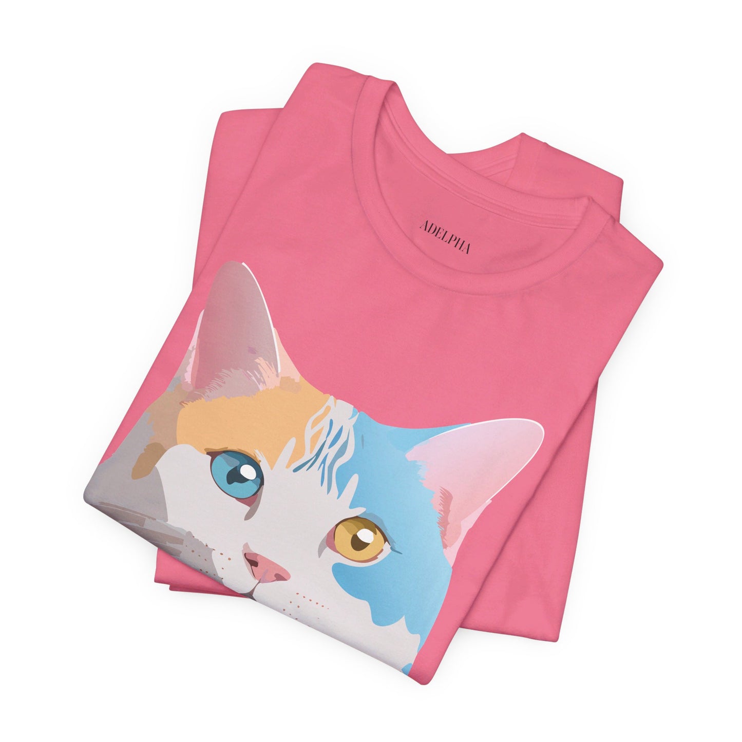 T-shirt en coton naturel avec chat