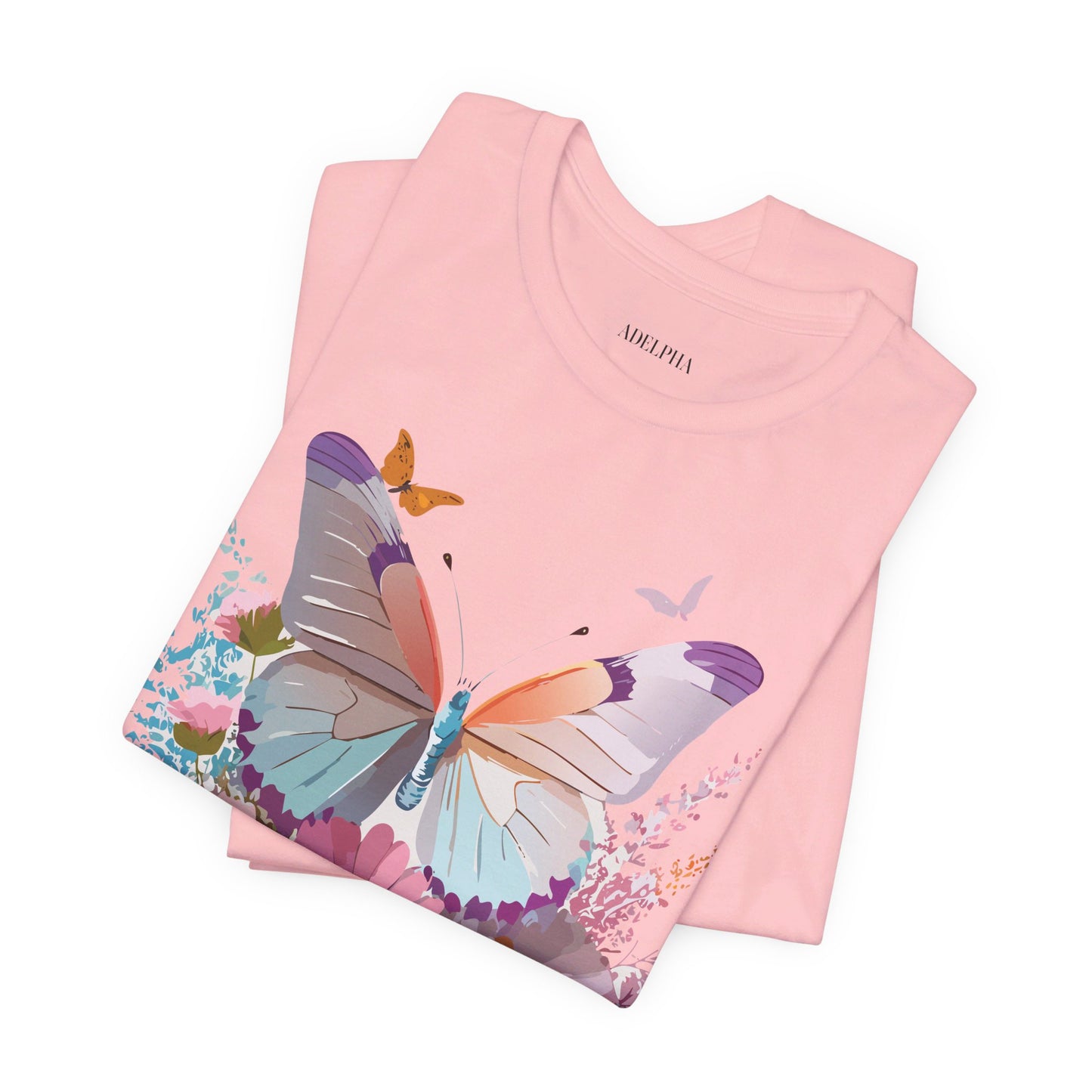 T-shirt en coton naturel avec papillon