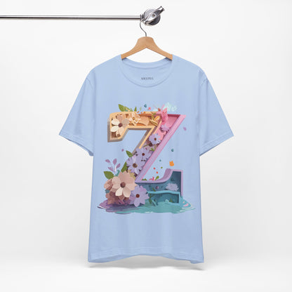 Natural Cotton Tee Shirt - Letters Collection - Z Printify