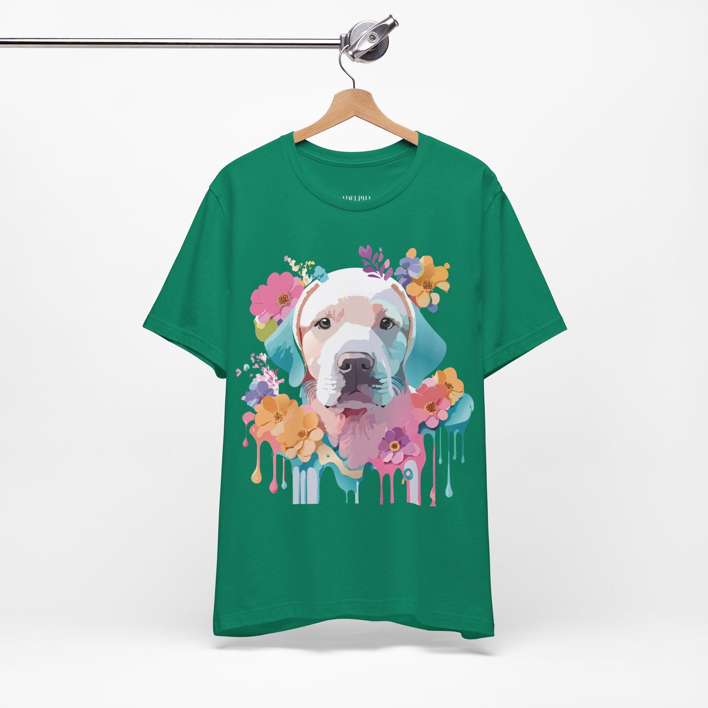 Natural Cotton Tee Shirt with Dog