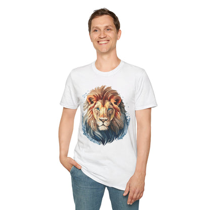 Unisex Lion Shirt Floral Lion Tee Gildan Softstyle 64000 Tee