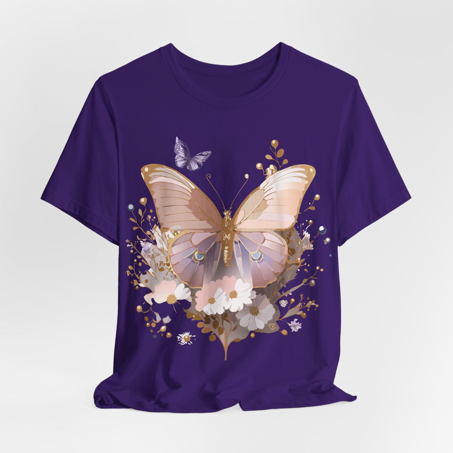 T-shirt en coton naturel avec papillon