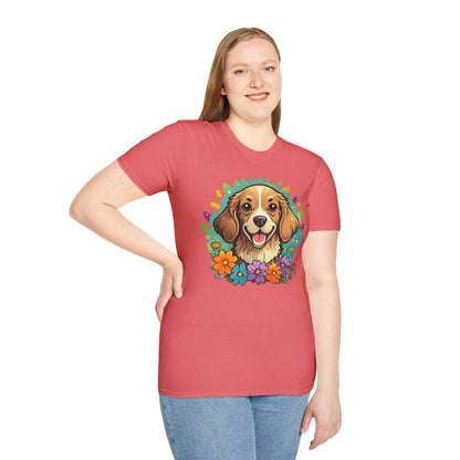 Dog Lover Unisex Animal Print T Shirt Cotton Tee Gildan Softstyle 64000