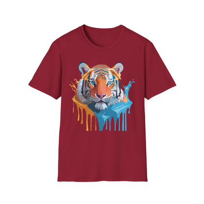 Tiger Shirt Unisex Animal Tee Ring Spun Cotton Gildan Softstyle Short Sleeve