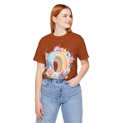 Natural Cotton Tee Shirt - Letters Collection - O Printify