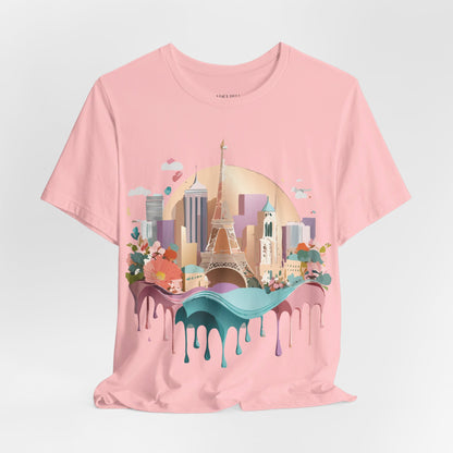 Natural Cotton Tee Shirt - Beautiful Places Collection - Paris Printify
