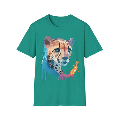Cheetah Shirt Unisex Tee Softstyle Gildan 64000 100 Percent Ring Spun Cotton