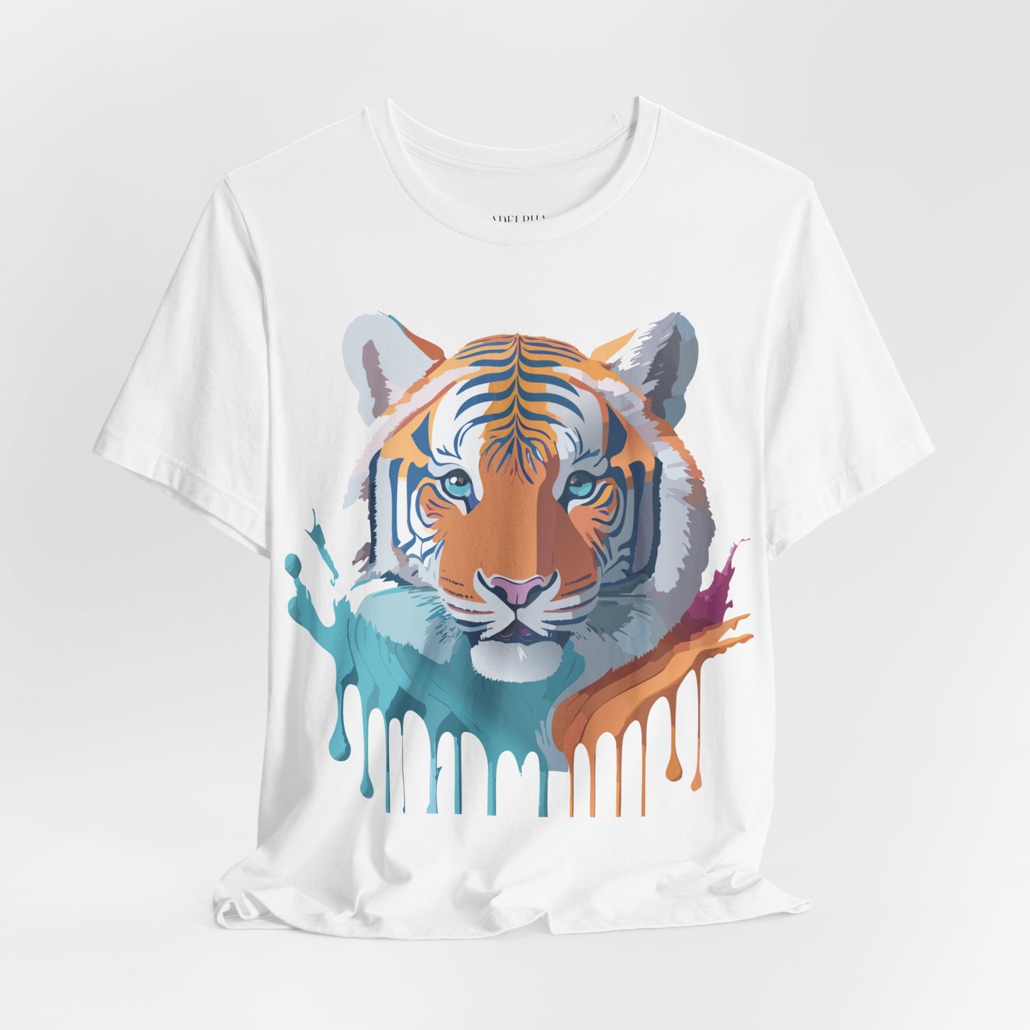 Natural Cotton Tee Shirt with Tiger