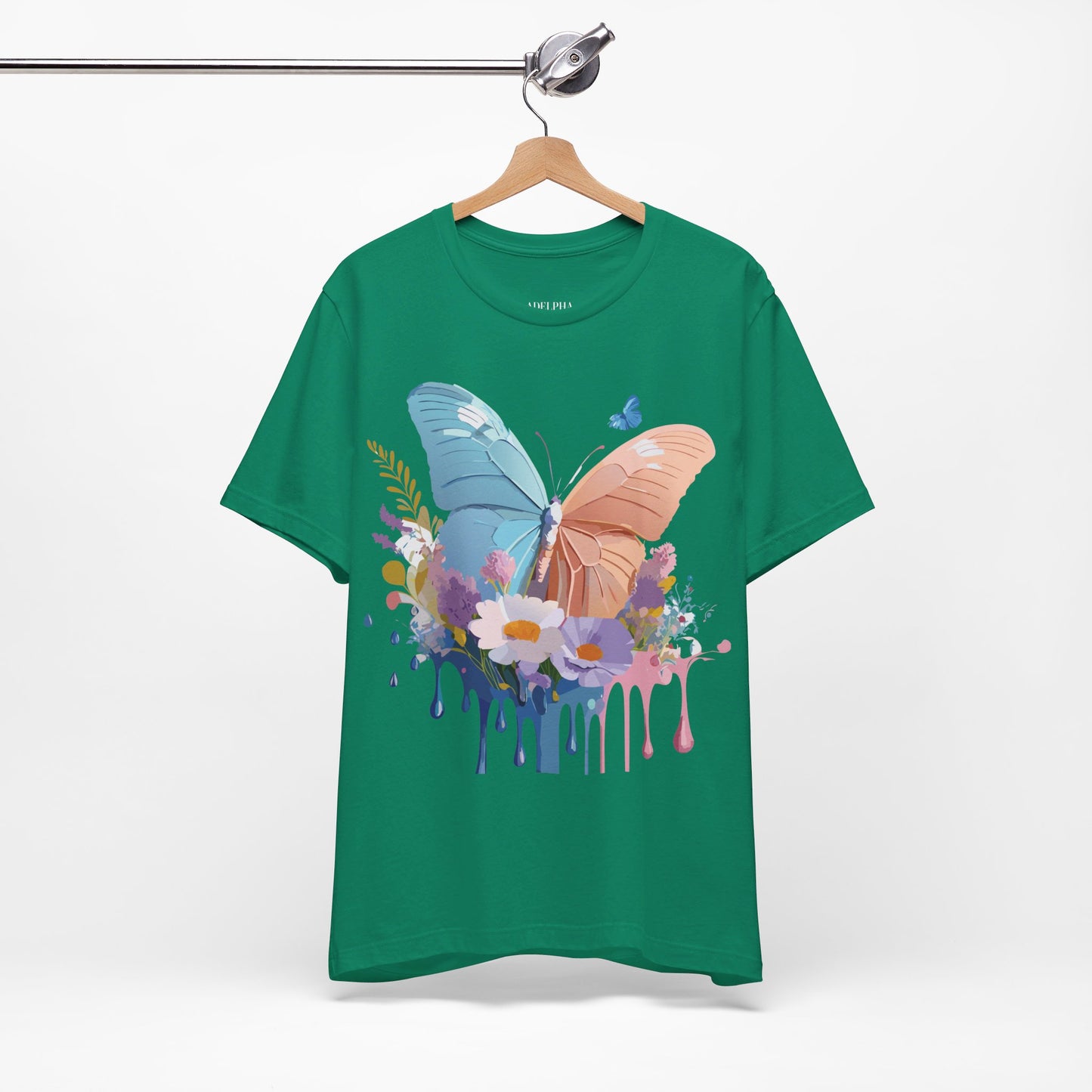 T-shirt en coton naturel avec papillon